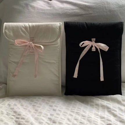 Women's Ballet Style Bow Quilted Computer Bag