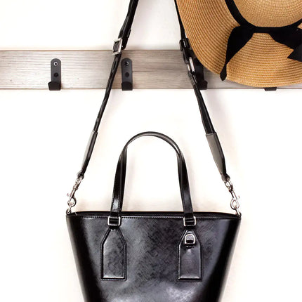 Marc Jacobs Small Black Leather Tote Crossbody Bag