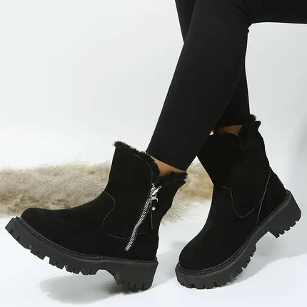 Women's Plush Warm Short Martin Snow Boots