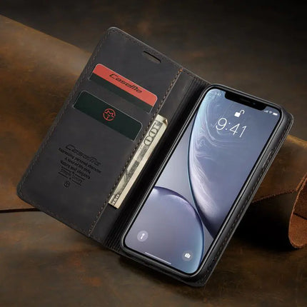 Luxury Matte Magnetic Flip Case for iPhone XR