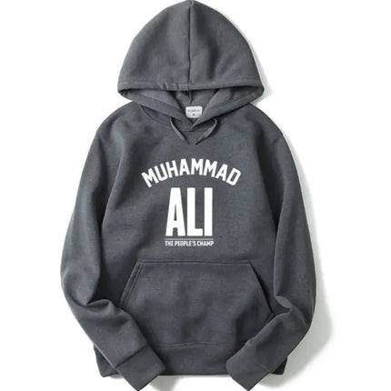 Men's Fleece Pullover Hoodie with Letter Print
