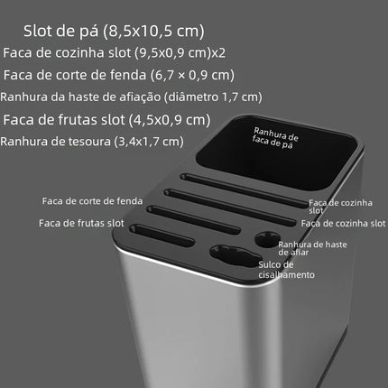 Stainless Steel Knife Holder for Kitchen Storage Wall-Mounted