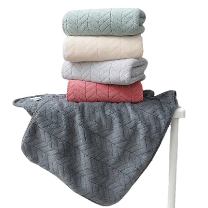 Thick Coral Fleece Face Towel with Custom Embroidery