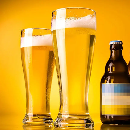2pcs Large Capacity Lead-Free Glass Beer Mugs