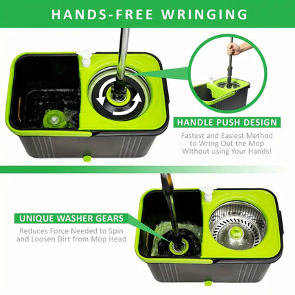 360° Rotating Microfiber Spin Mop Replacement Head
