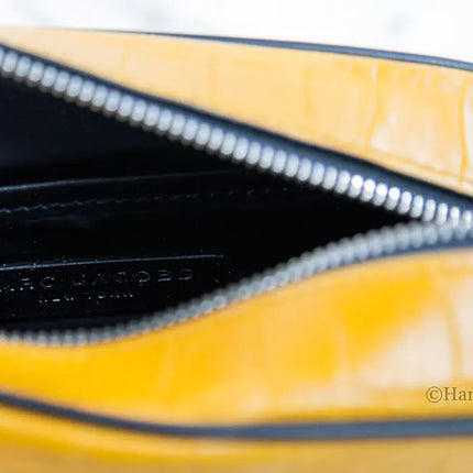 Marc Jacobs Flash Mustard Leather Crossbody Bag