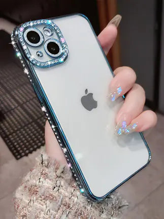 Diamond-Studded Phone Case for iPhone 15 Pro Max