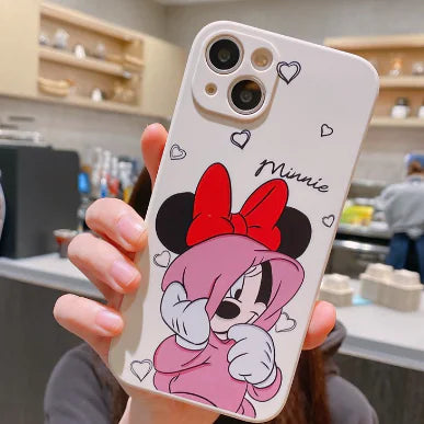 Cartoon Mickey & Minnie Phone Case for iPhone 13/14 Pro