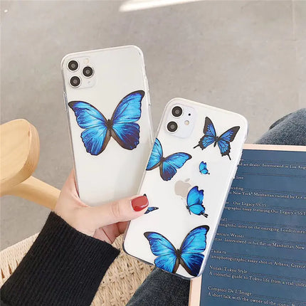 Blue Butterfly Phone Case for iPhone 11 Pro Max & More