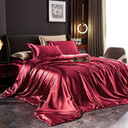 Wine Red / 1.2m bed hat three-piece set