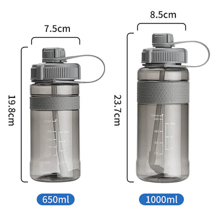 Large Capacity Outdoor Plastic Straw Sports Water Bottle