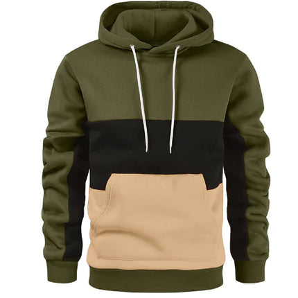 Men's Color Block Hoodie Casual Jacket