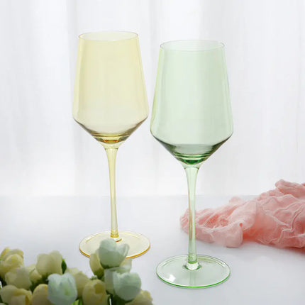 Colorful Lead-free Crystal Red Wine Glass for Banquets