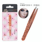Oblique mouth eyebrow clip color card (Rose Gold)