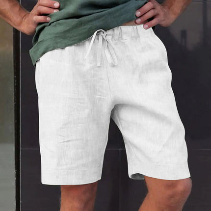 Summer Men's Loose Solid Color Five-Point Casual Short