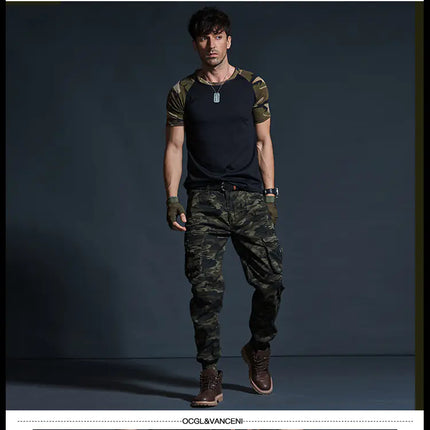 Slim Fit Stretchy Casual Pants for Men - Camouflage