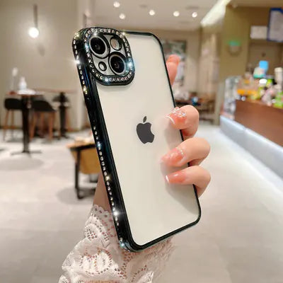 Diamond-Studded Phone Case for iPhone 15 Pro Max