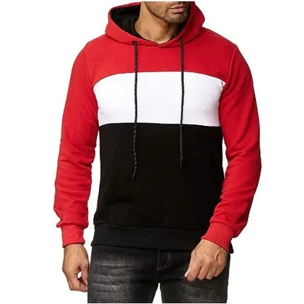 Men's Color Block Hoodie Casual Jacket
