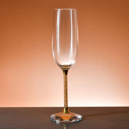 2pcs Imitation Golden Leaf Lead-free Crystal Glasses