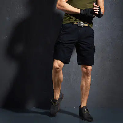 Men's Solid Color Loose Fit Five-Point Casual Shorts