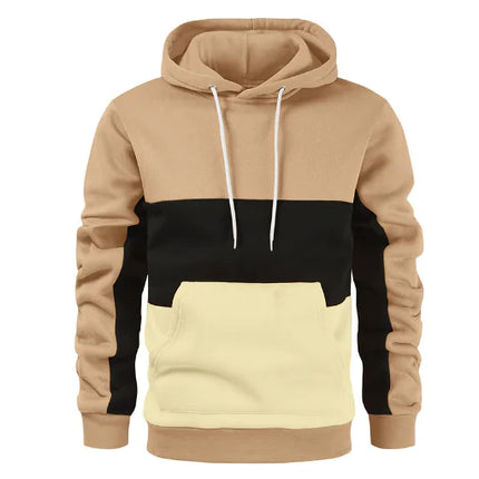 Men's Color Block Hoodie Casual Jacket