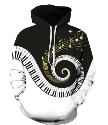 3D Hoodie with Stargazing Digital Print (Long Sleeve)