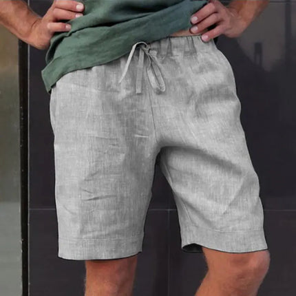 Summer Men's Loose Solid Color Five-Point Casual Short