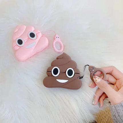 Apple Wireless Bluetooth Silicone Case - Funny Poop Design