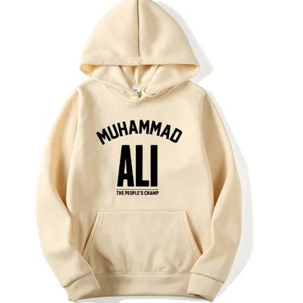 Men's Fleece Pullover Hoodie with Letter Print