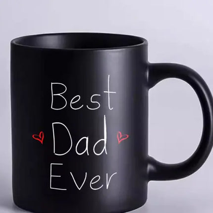 Best Dad Ever 11oz Black Ceramic Coffee Mug (Single)