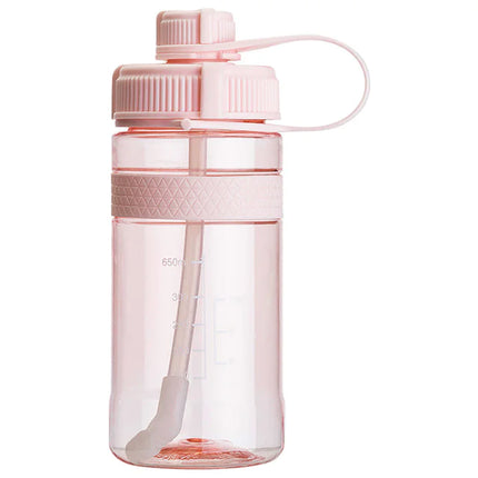 Large Capacity Outdoor Plastic Straw Sports Water Bottle