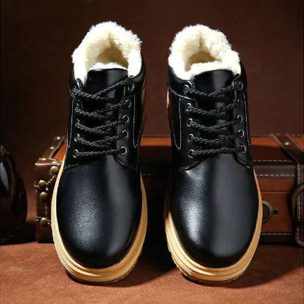 Waterproof High-Top Men's Shoes with Insulation
