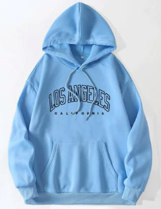 Los Angeles Letter Print Women's Hoodie Pullover