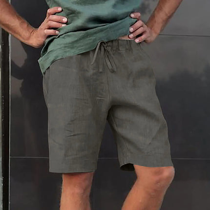 Summer Men's Loose Solid Color Five-Point Casual Short