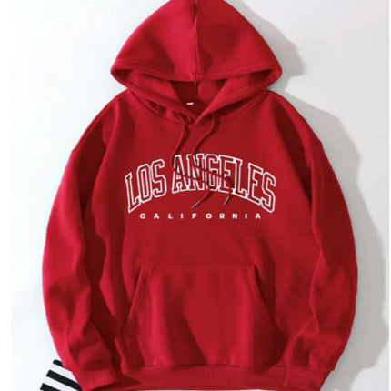 Los Angeles Letter Print Women's Hoodie Pullover
