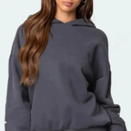 Women's Fleece-Lined Sports Hoodie Set