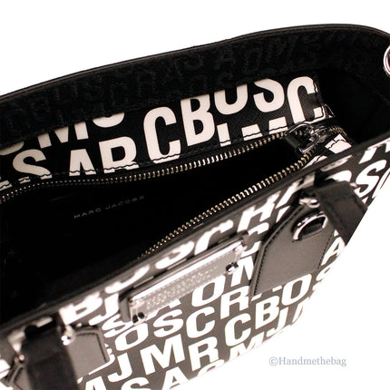 Marc Jacobs Small Monogram Print Leather Tote Crossbody Bag
