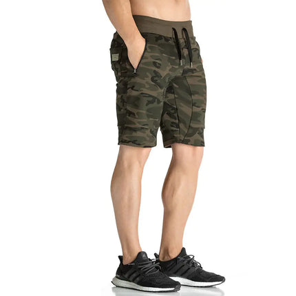 Camo Outdoor Workout Shorts for Fitness