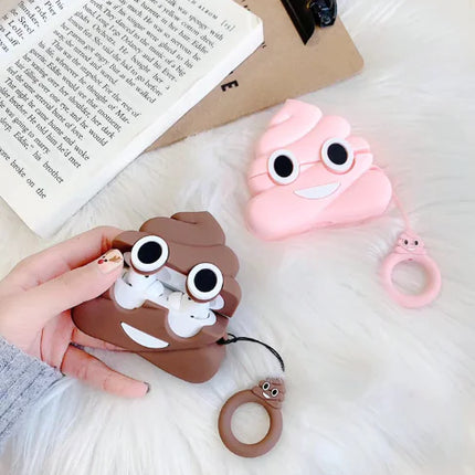 Apple Wireless Bluetooth Silicone Case - Funny Poop Design