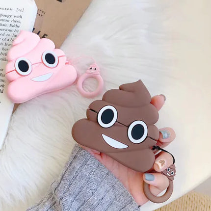 Apple Wireless Bluetooth Silicone Case - Funny Poop Design