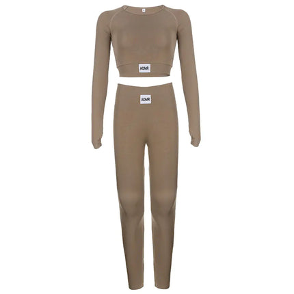 Women's Casual Color-Blocking Yoga Outfit