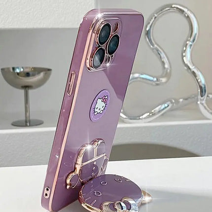 Cute Cat Phone Case for iPhone 14/15 Pro Max with Stand