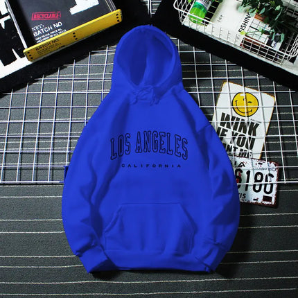 Los Angeles Letter Print Women's Hoodie Pullover