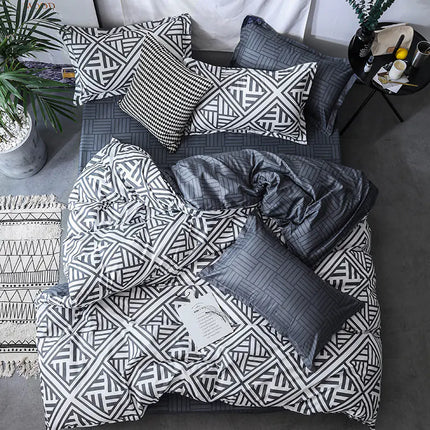 Cross-Border Home Textiles Bedding Set with Duvet & Pillow