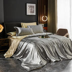 Silver Grey Camel / 1.8m bed hat set: quilt cover 220x240
