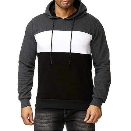 Men's Color Block Hoodie Casual Jacket