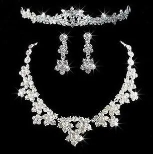Women's Bridal Jewelry Set - Three-Piece Necklace Accessory