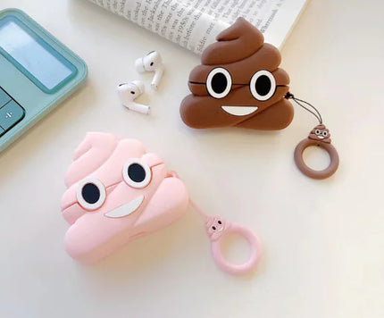 Apple Wireless Bluetooth Silicone Case - Funny Poop Design