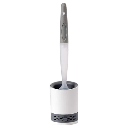 Long Handle Toilet Brush Set with Base and Soft Bristles