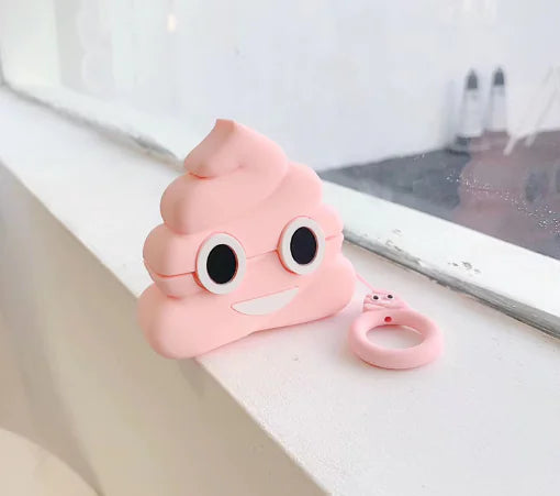 Apple Wireless Bluetooth Silicone Case - Funny Poop Design